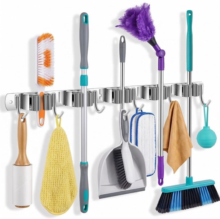 Stainless Steel Broom and Mop Holder  (TR-227)