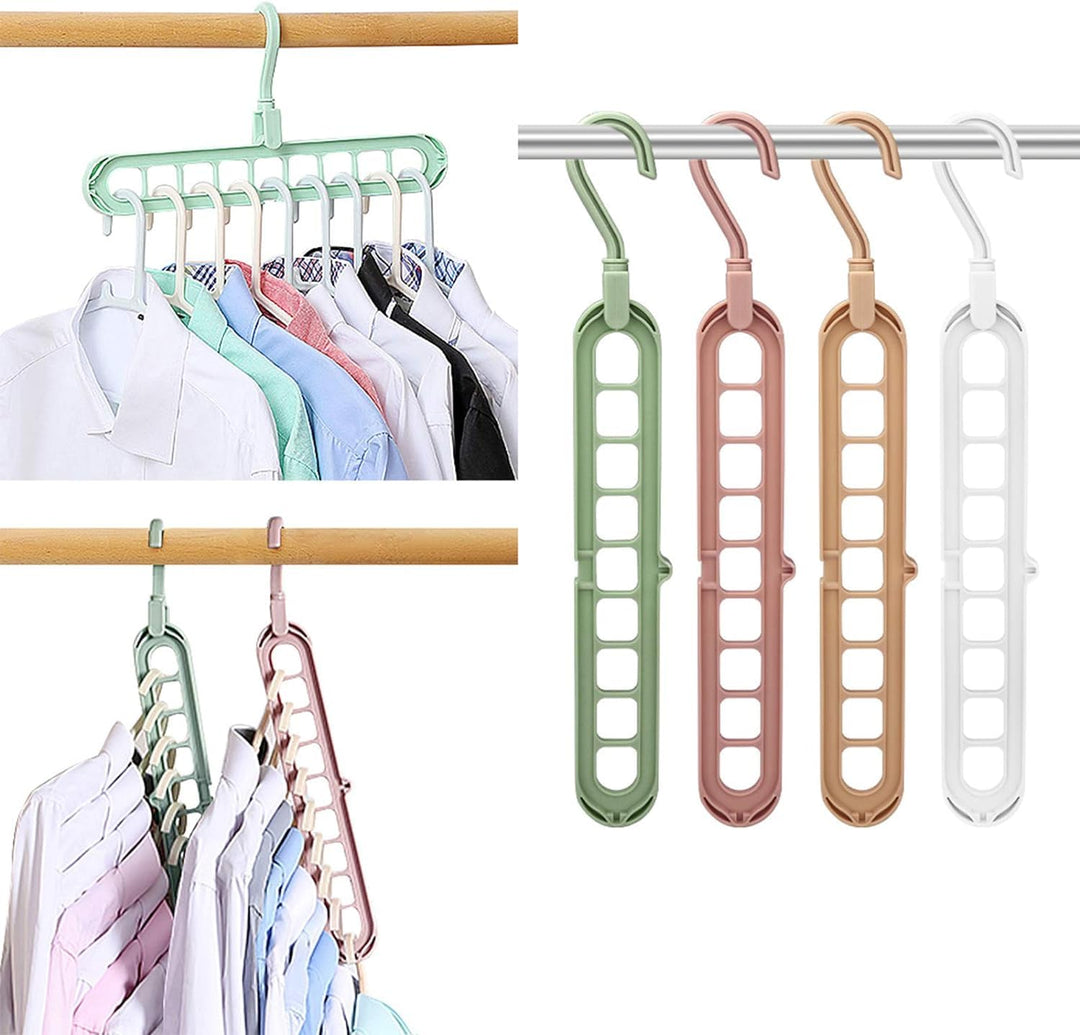 Clothes Hanger with 360° Swivel Hook-(pack of 2)