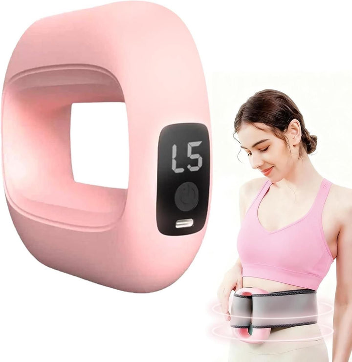 Electric Waist Slimming Fascia Massage Ring ‚Äì Rechargeable Vibration Body Massager with Strap (TR-98)