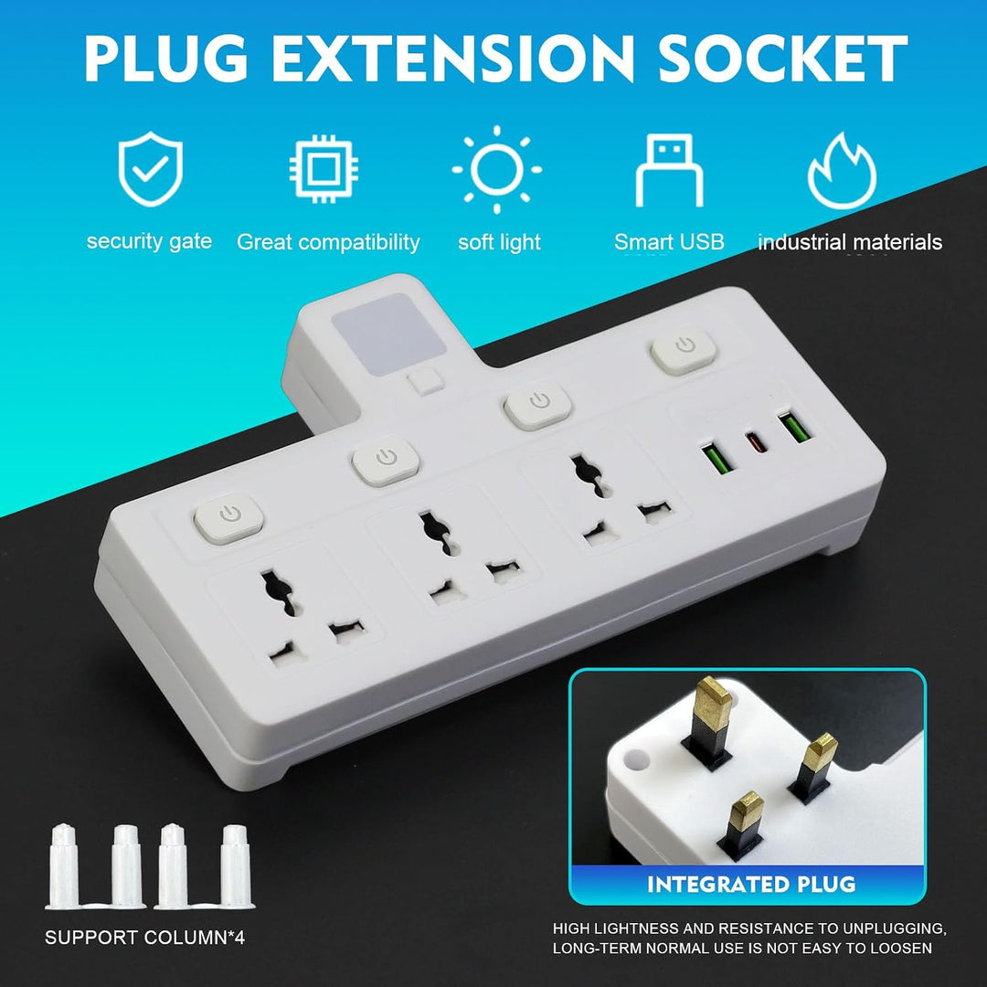 3 USB Multiplug Extension Socket (TR-217)