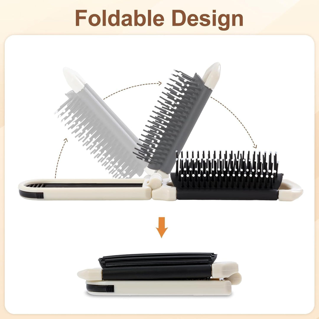 Foldable Hair Brush with Mirror (TR-171)