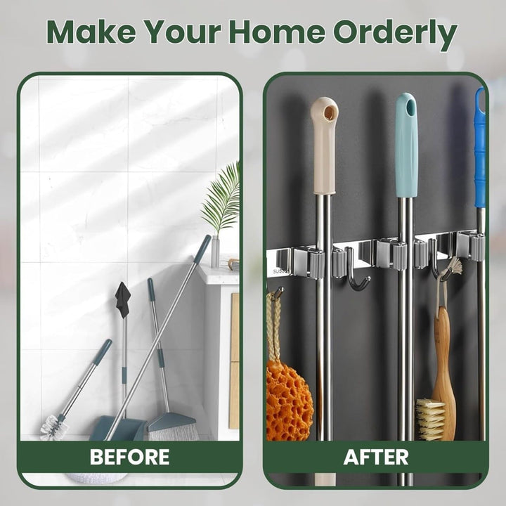 Stainless Steel Broom and Mop Holder  (TR-227)