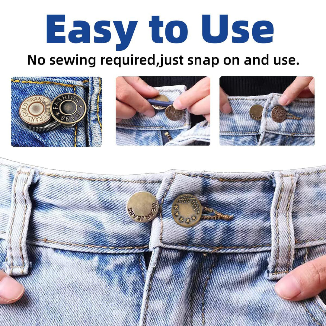 Adjustable Elastic Waist Extender Buttons {pack of 6} (TR-185)