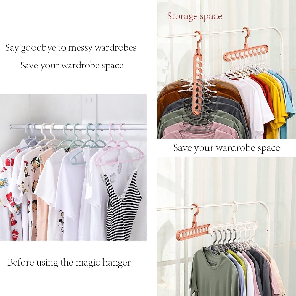 Clothes Hanger with 360° Swivel Hook-(pack of 2)