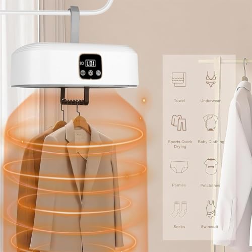 Dryer Dock Electric Cloth Warmer - Portable Cloth Warming Machine for Home,Warming Bag, and Towel Rack - Automatic Wet Clothing Air Warmer,White,Acrylonitrile Butadiene Styrene Dryer (Multicolour)|B0FHFYBXT6
