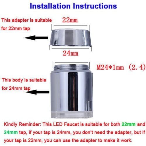 Tap Light Water Glow Shower for Bathroom Kitchen