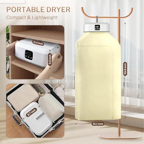 Dryer Dock Electric Cloth Warmer - Portable Cloth Warming Machine for Home,Warming Bag, and Towel Rack - Automatic Wet Clothing Air Warmer,White,Acrylonitrile Butadiene Styrene Dryer (Multicolour)|B0FHFYBXT6