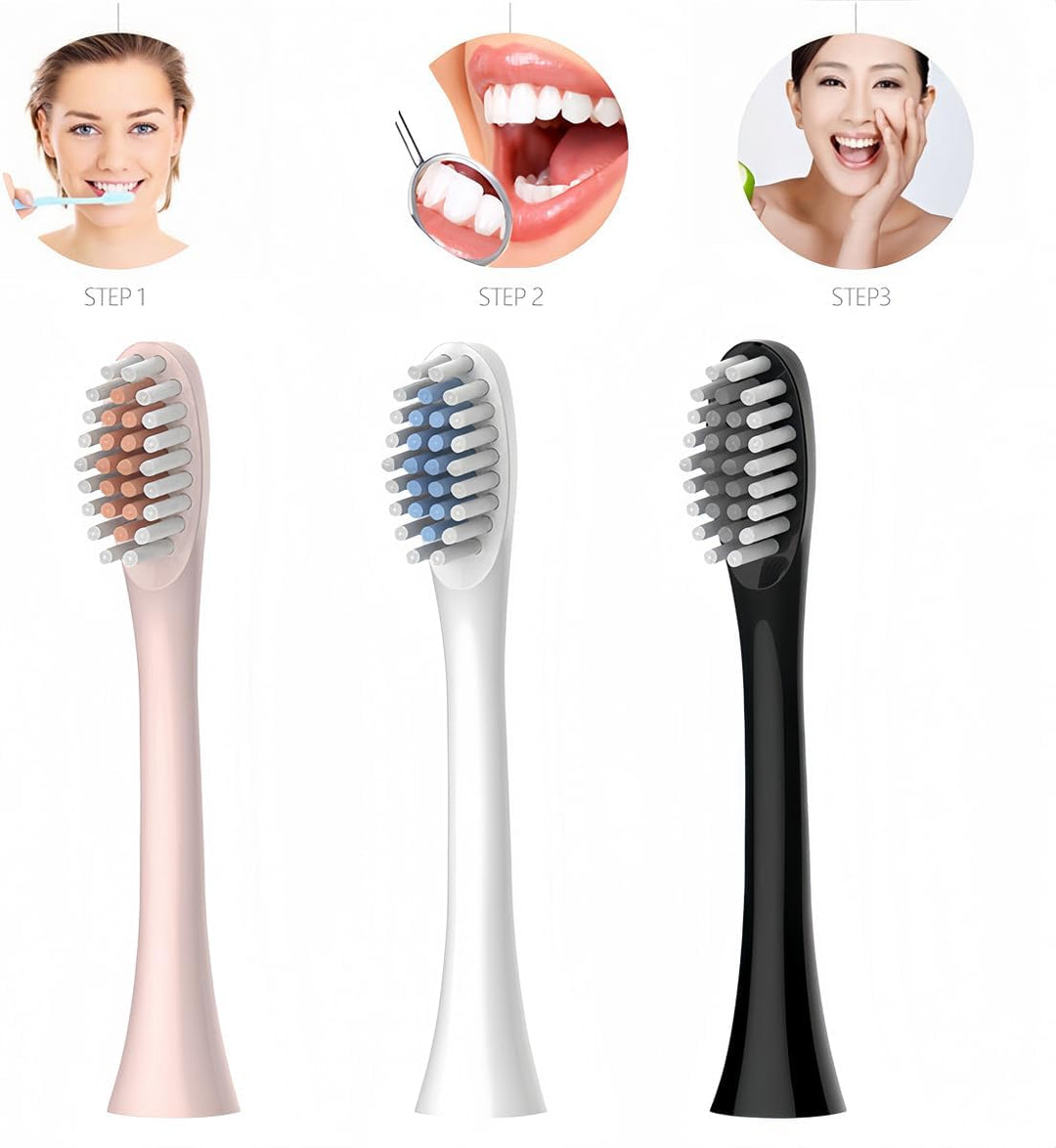 Sonic Electric Toothbrush with 6 Modes, 3 Brush Heads, 1 Interdental Head
