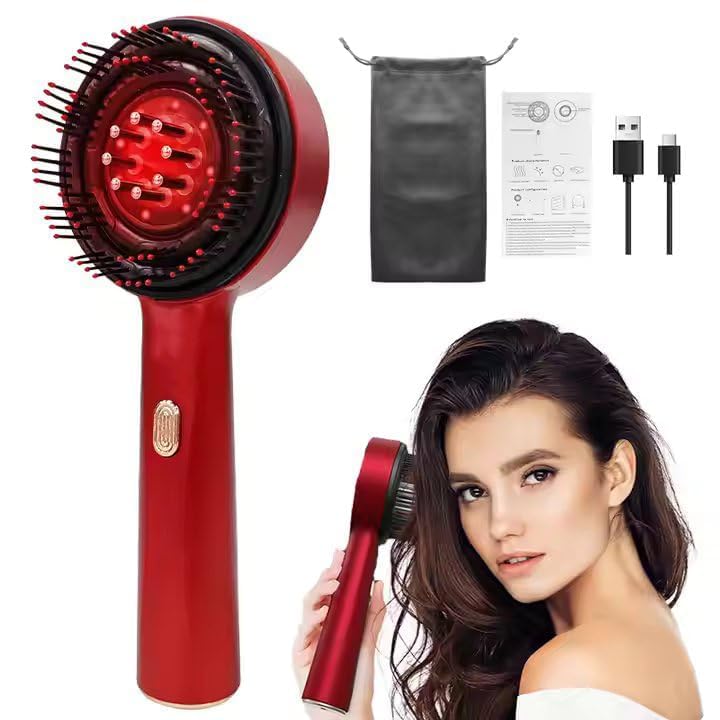 Premium Head Scalp Electric Massager Comb | Scalp Massaging Brush with 2 In 1 Hair Oil Applicator | IPX7 Waterproof, Portable Deep Massager For Hair & Head Relaxation at Home|B0FCLQVCWP