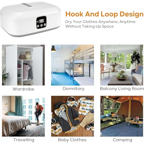 Dryer Dock Electric Cloth Warmer - Portable Cloth Warming Machine for Home,Warming Bag, and Towel Rack - Automatic Wet Clothing Air Warmer,White,Acrylonitrile Butadiene Styrene Dryer (Multicolour)|B0FHFYBXT6