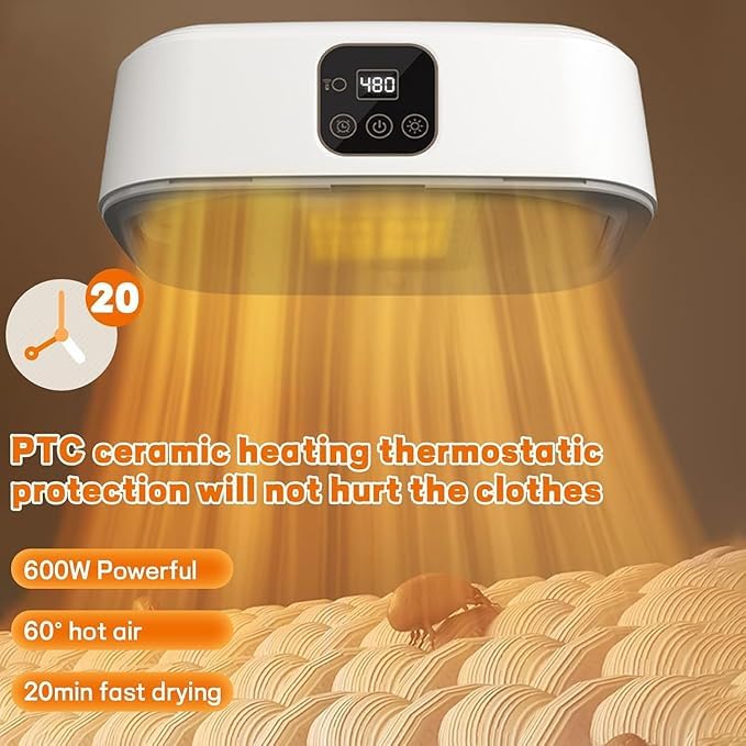 Dryer Dock Electric Cloth Warmer - Portable Cloth Warming Machine for Home,Warming Bag, and Towel Rack - Automatic Wet Clothing Air Warmer,White,Acrylonitrile Butadiene Styrene Dryer (Multicolour)|B0FHFYBXT6