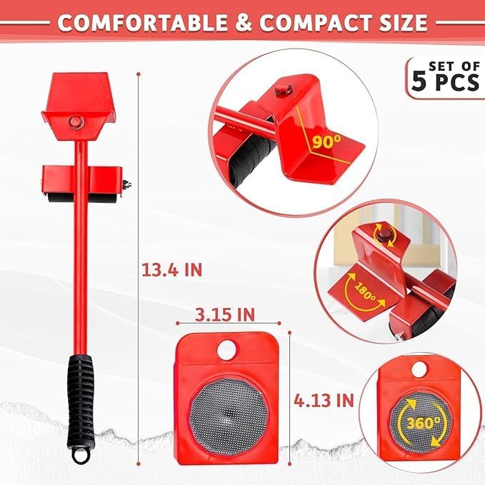 Furniture Lifter & Mover Tool Set – Heavy Duty Easy Moving System