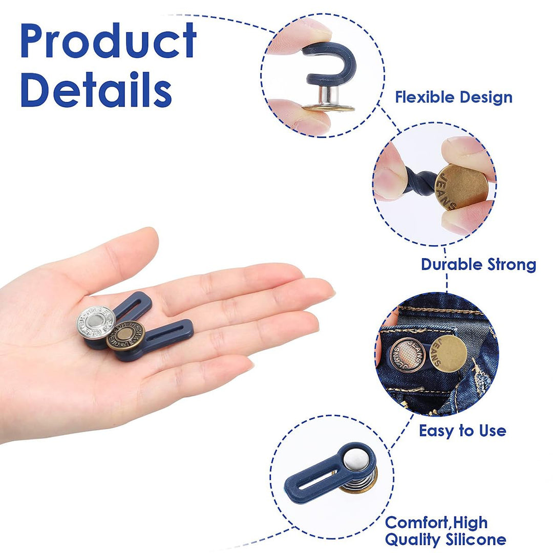 Adjustable Elastic Waist Extender Buttons {pack of 6} (TR-185)