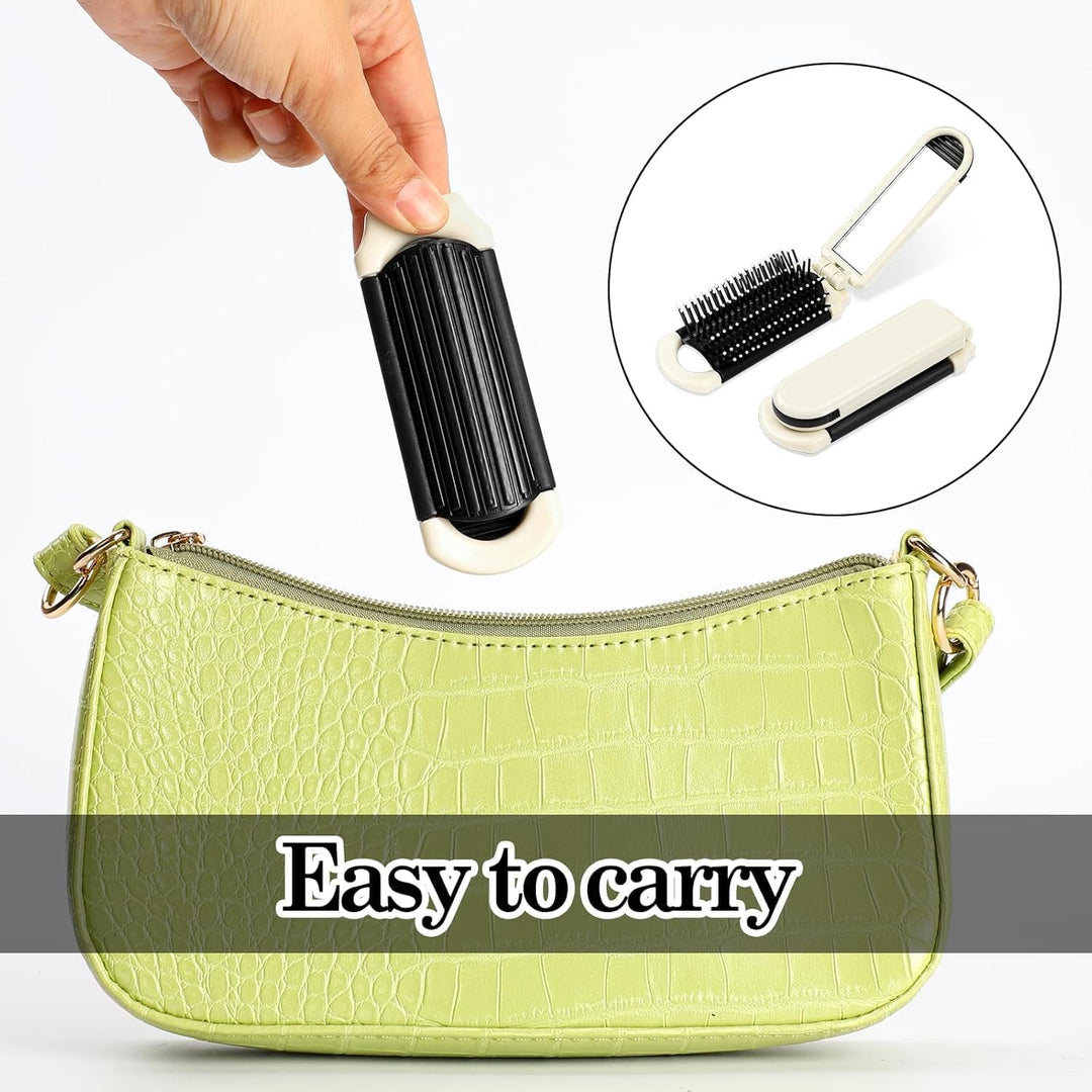 Foldable Hair Brush with Mirror (TR-171)