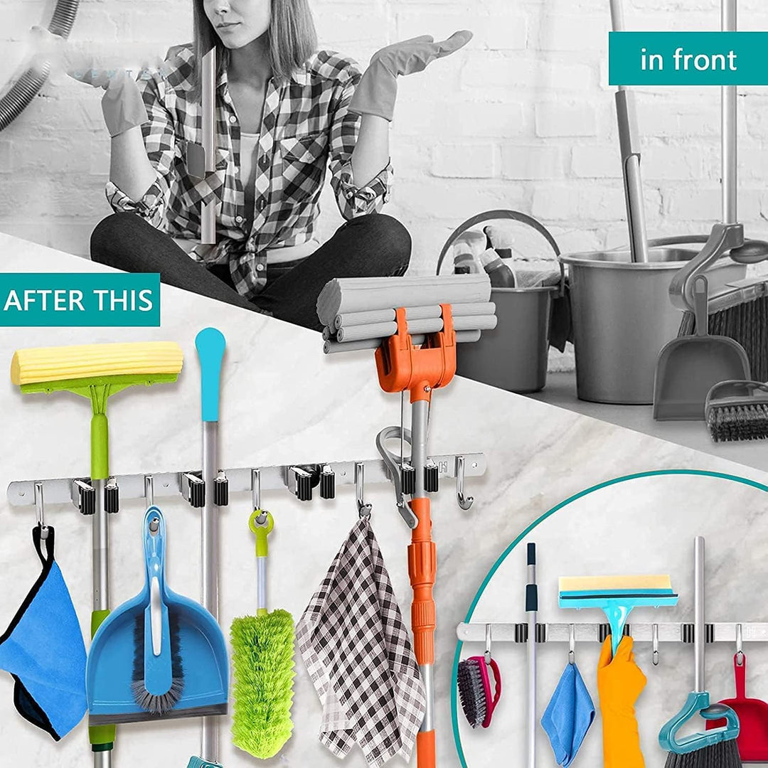 Stainless Steel Broom and Mop Holder  (TR-227)