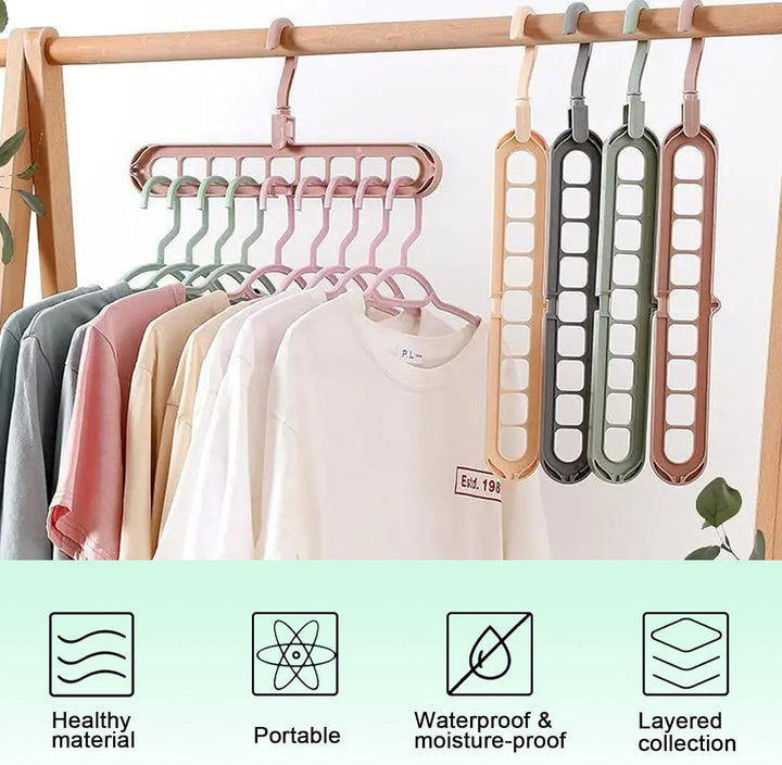 Clothes Hanger with 360° Swivel Hook-(pack of 2)