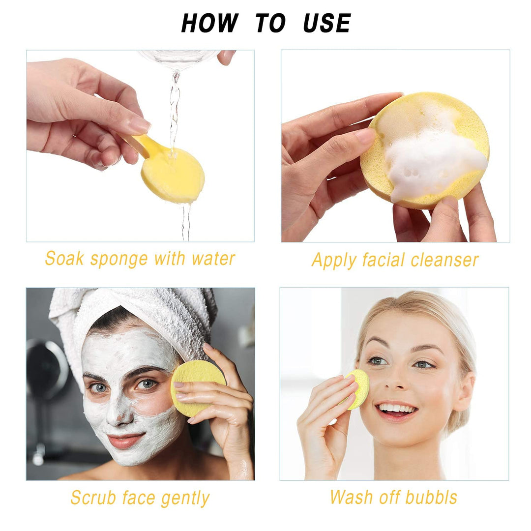 Compressed Facial Sponges For Face Cleansing-(pack of 12) (TR-188)