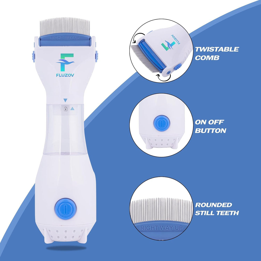 Electric Head Lice Removal Comb – Chemical-Free Lice & Nits Remover for Clean, Healthy Hair