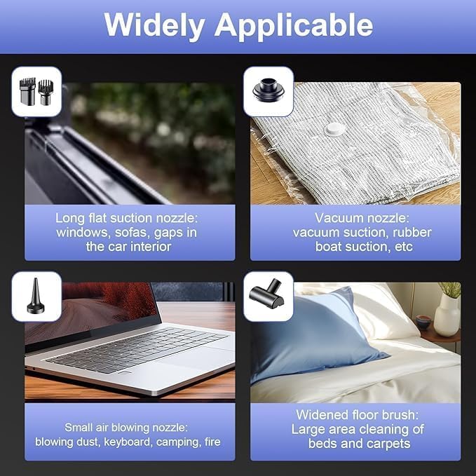 High Power Cordless Vacuum Cleaner with 21,000Pa Suction, Detachable Batteries & Multi-Nozzle Cleaning Kit