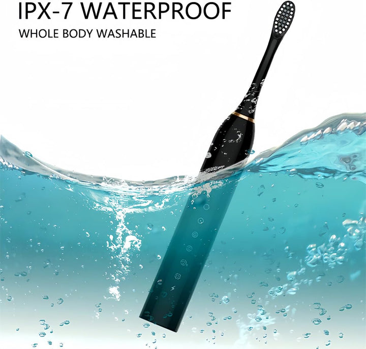 Sonic Electric Toothbrush with 6 Modes, 3 Brush Heads, 1 Interdental Head