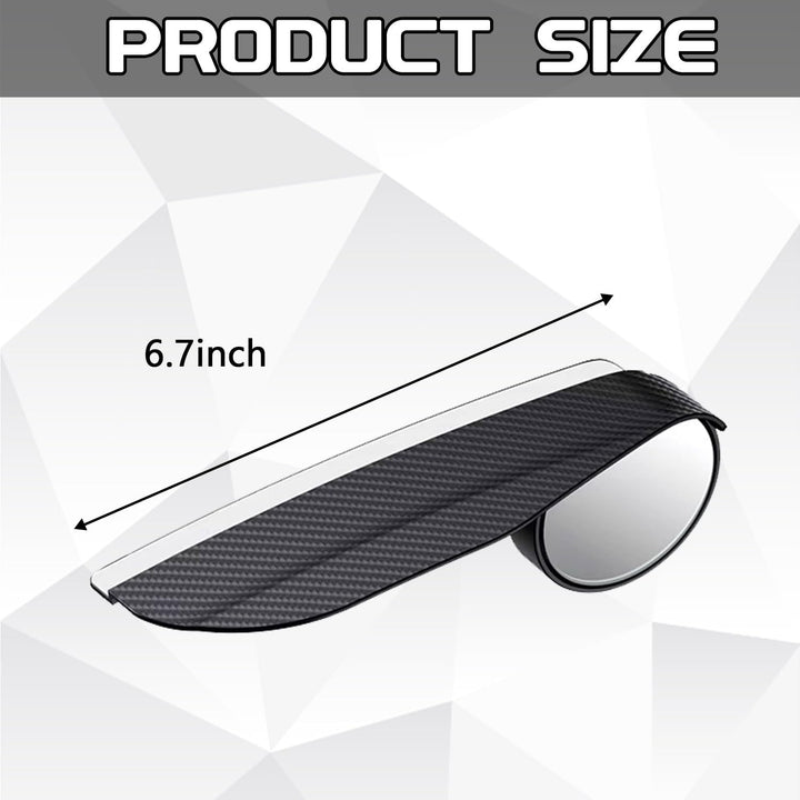 2-in-1 Car Blind Spot Mirror with Rain Guard (2pcs) – 360° Adjustable Safety Mirror for All Cars (TR-183)
