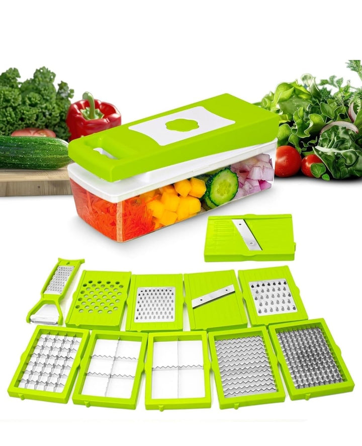 14-in-1 Multi-Functional Vegetable Chopper | Slice, Dice, Chop & Prep in Seconds