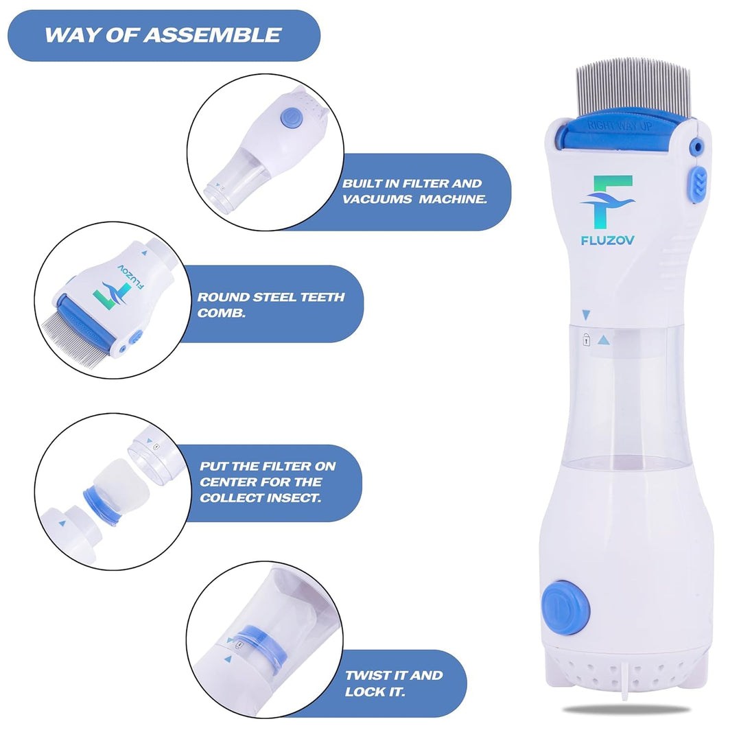 Electric Head Lice Removal Comb – Chemical-Free Lice & Nits Remover for Clean, Healthy Hair