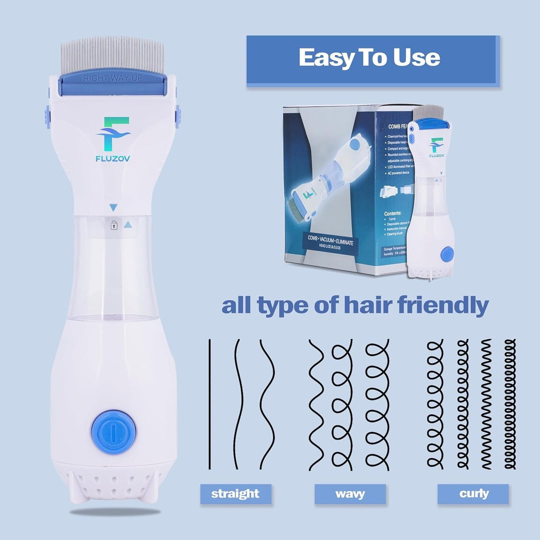 Electric Head Lice Removal Comb – Chemical-Free Lice & Nits Remover for Clean, Healthy Hair