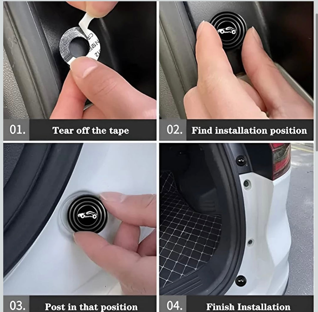 Car Door Shock Absorber Pads (Pack of 10) – Protectors for Silent & Damage Free Doors