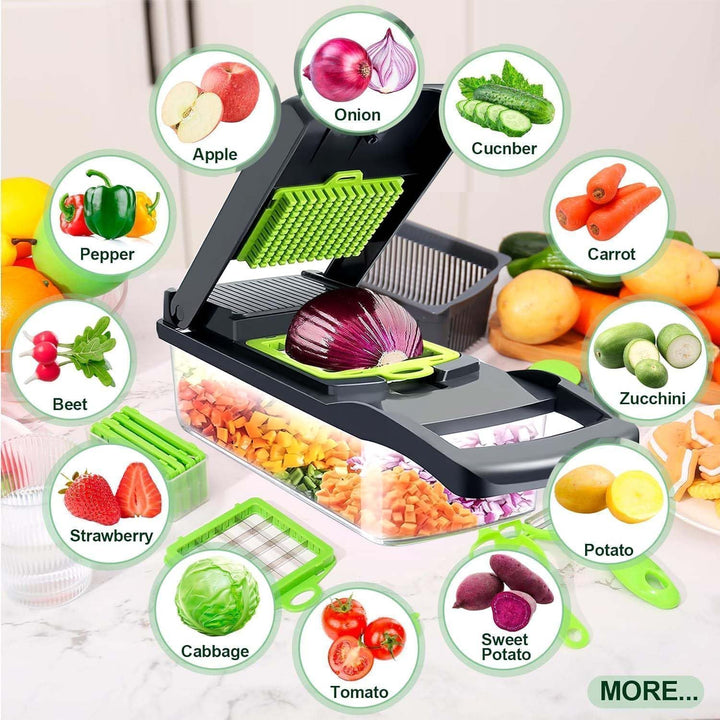 14-in-1 Multi-Functional Vegetable Chopper | Slice, Dice, Chop & Prep in Seconds
