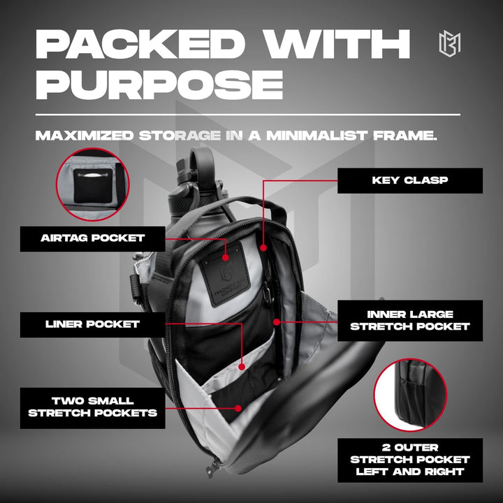 Magnetic Gym Bottle Sling – Hands-Free Bottle Holder with Storage Ideal for Gym , Travel
