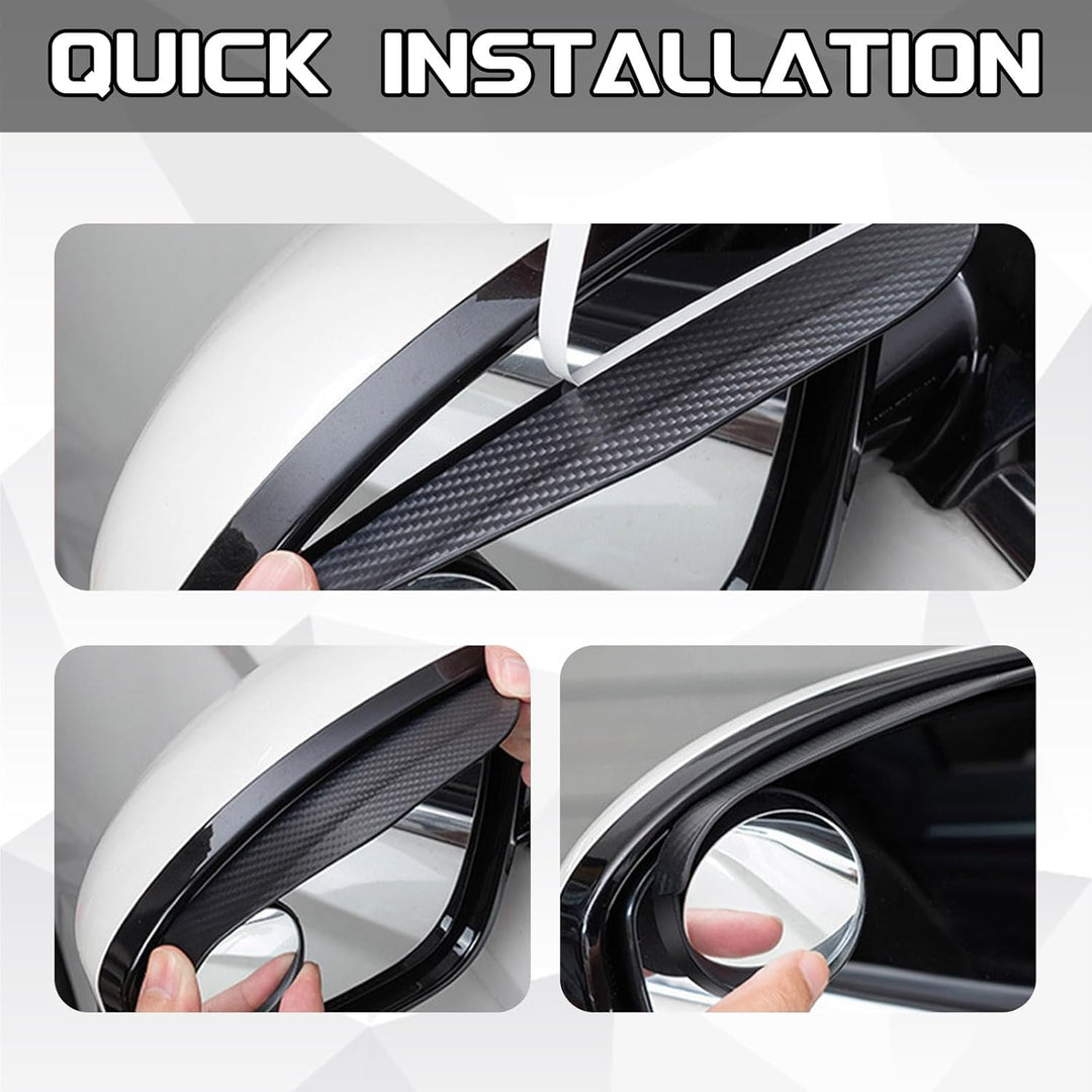 2-in-1 Car Blind Spot Mirror with Rain Guard (2pcs) – 360° Adjustable Safety Mirror for All Cars (TR-183)