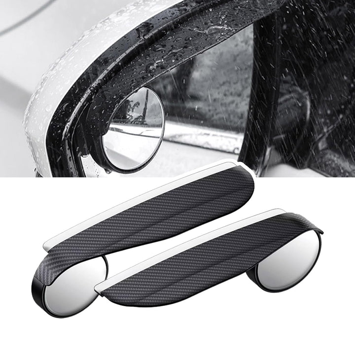 2-in-1 Car Blind Spot Mirror with Rain Guard (2pcs) – 360° Adjustable Safety Mirror for All Cars (TR-183)