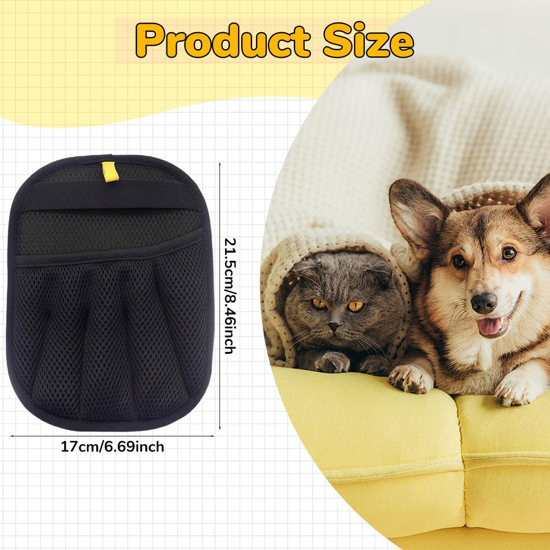 Pet Hair Remover Gloves – Pack of 2 | Reusable Pet Grooming & Lint Removal Gloves (TR-196)