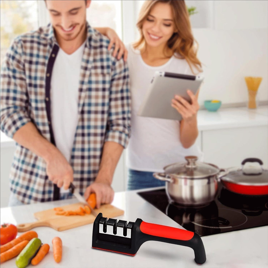Knife Sharpener Tool with 3-Stage System