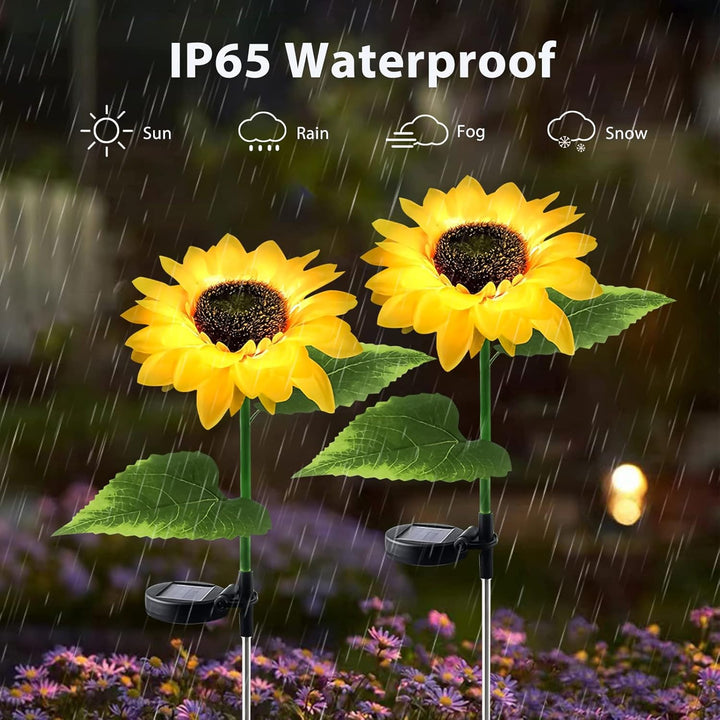 Sunflower Shaped Solar Lights Outdoor Waterproof
