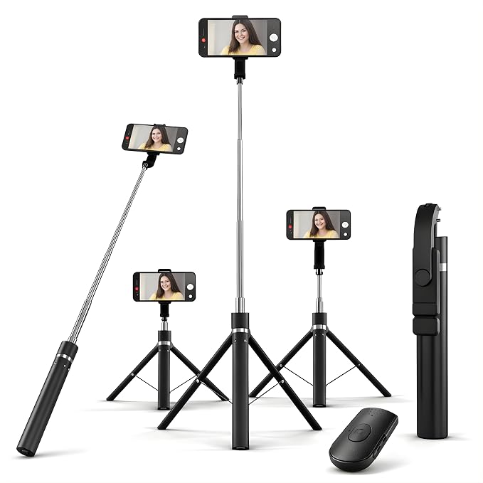 3-in-1 Selfie Stick Tripod with Light – 170CM Extendable Stand for Reels, Vlogs & Photos