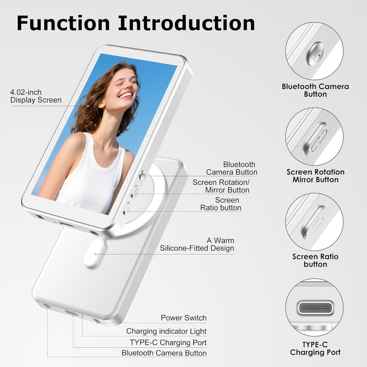 Wireless Magnetic Selfie Screen