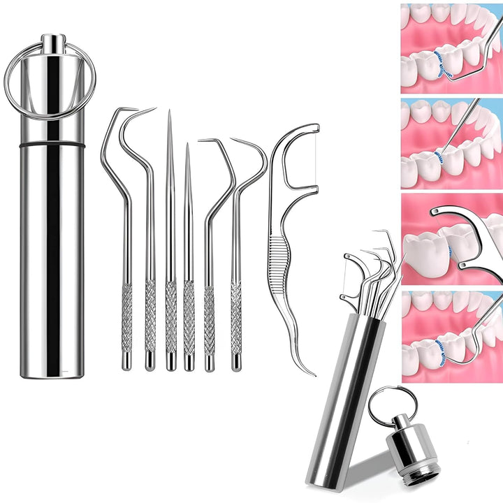 7-in-1 Teeth Cleaning Tool Kit | Removes Dirt & Yellow Stains