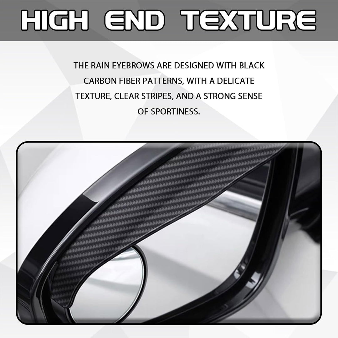 2-in-1 Car Blind Spot Mirror with Rain Guard (2pcs) – 360° Adjustable Safety Mirror for All Cars (TR-183)