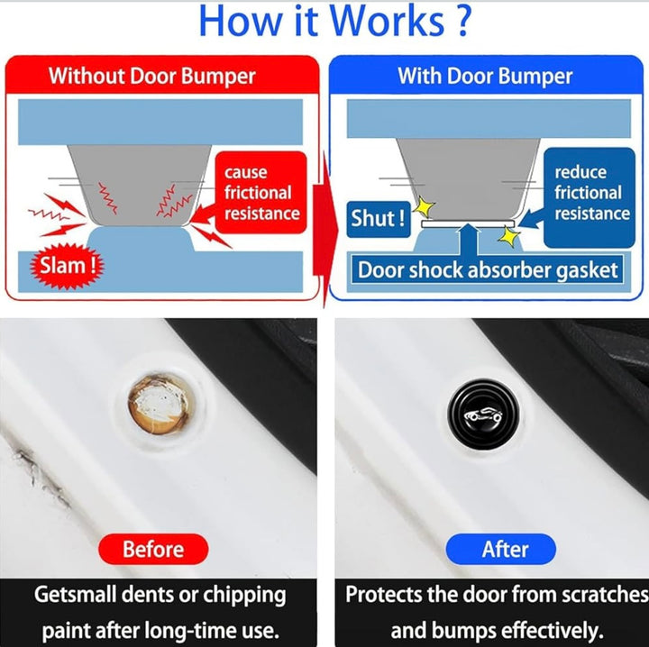 Car Door Shock Absorber Pads (Pack of 10) – Protectors for Silent & Damage Free Doors