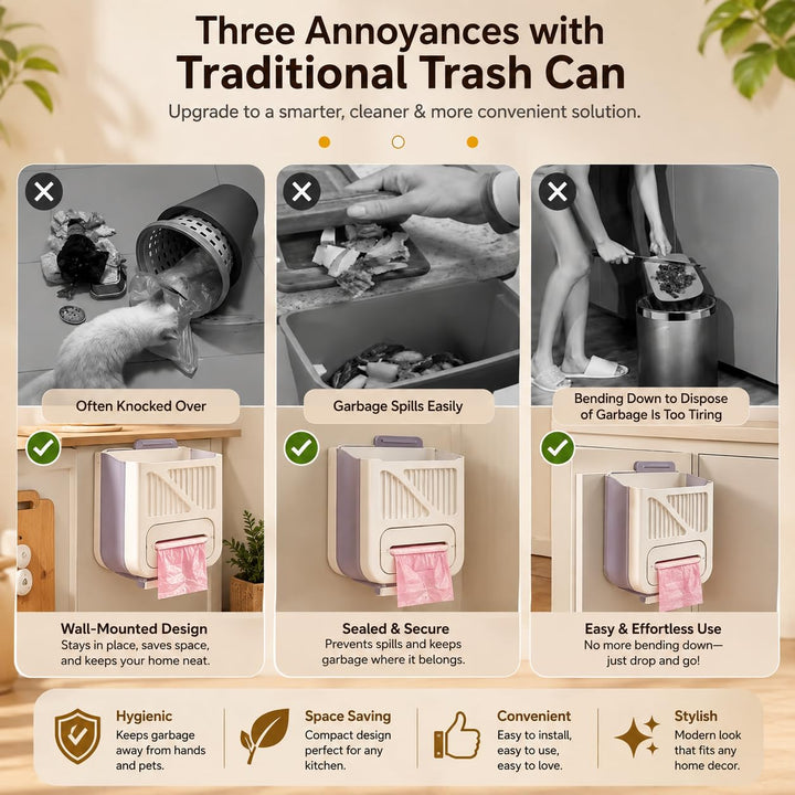 Multipurpose Hanging Trash Can for Kitchen & Home (TR-209)