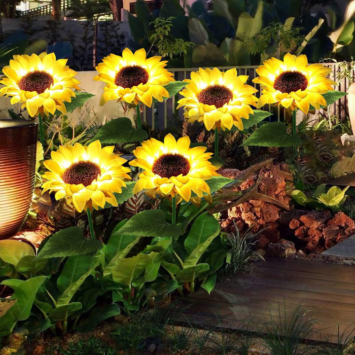 Sunflower Shaped Solar Lights Outdoor Waterproof