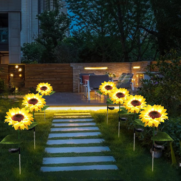 Sunflower Shaped Solar Lights Outdoor Waterproof