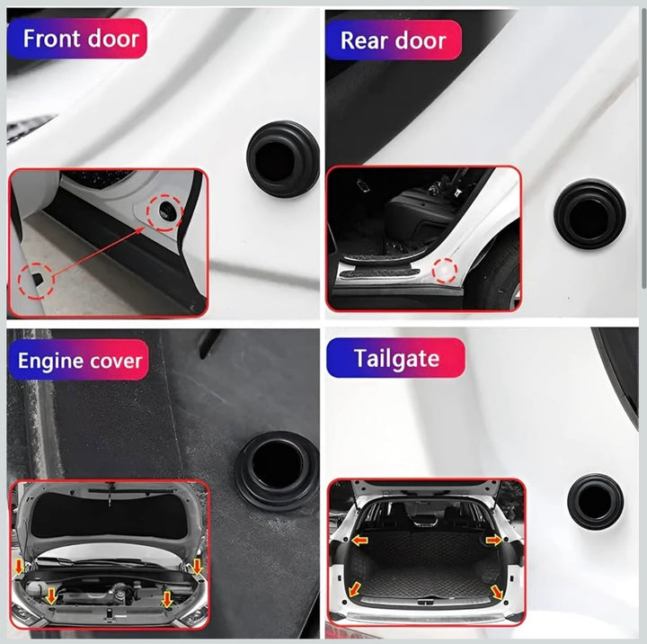 Car Door Shock Absorber Pads (Pack of 10) – Protectors for Silent & Damage Free Doors