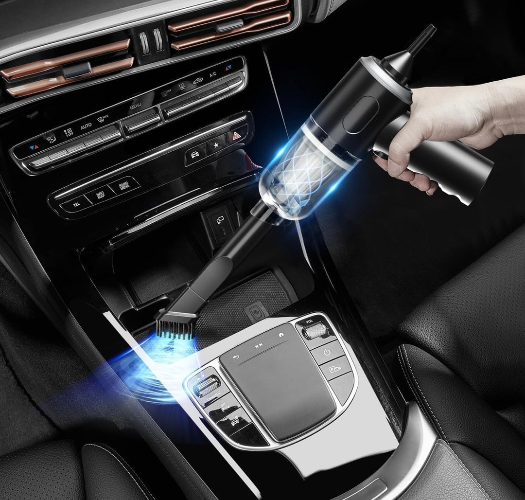 Cordless 2-in-1 Car Vacuum Cleaner | Wet & Dry Portable Cleaner with Attachments