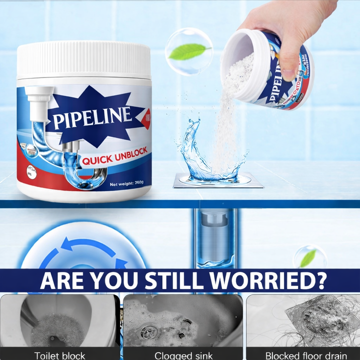 Pipeline Drain Cleaner | Powerful Pipe Unblocker (Buy 1 Get 2 Free)