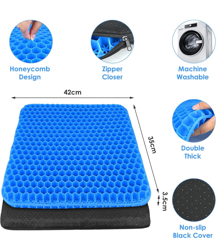 Gel Cushion Seat for Car & Office Chair – Ultimate Comfort & Support
