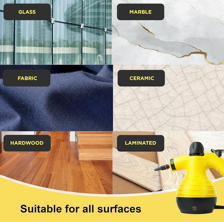 9-in-1 High Pressure Steam Cleaner | Chemical-Free Deep Cleaning for Home, Kitchen & Car