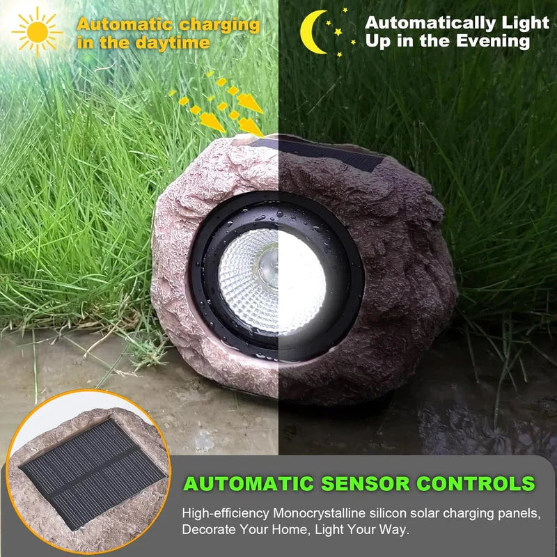 Solar Rock Garden Light – Waterproof Outdoor Decorative Lamp